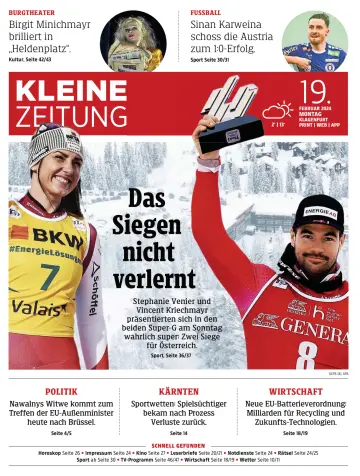 Kleine Zeitung Kaernten - 19 Feb 2024