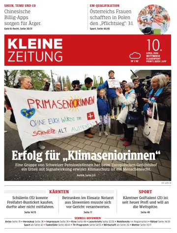 Kleine Zeitung Kaernten - 10 Apr 2024