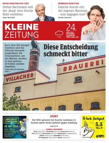 Kleine Zeitung Kärnten - 24 Nis 2024