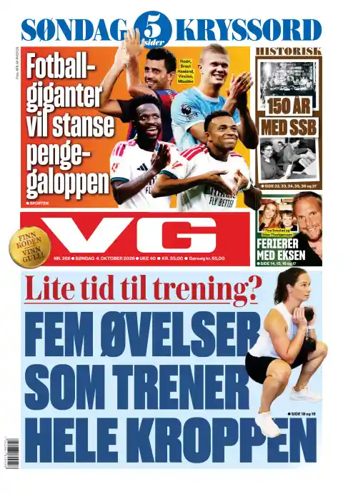 Capa do VG de 4 de outubro de 2026. Manchete: Cinco exercícios que treinam todo o corpo.