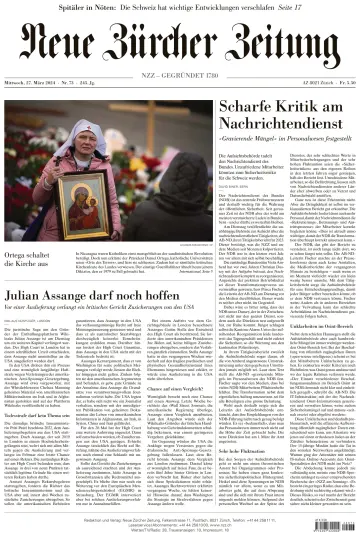 Neue Zürcher Zeitung - 27 mars 2024