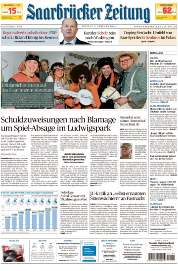 Saarbruecker Zeitung - 9 Feb 2024