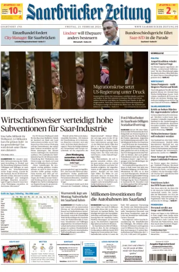 Saarbruecker Zeitung - 23 Feb 2024
