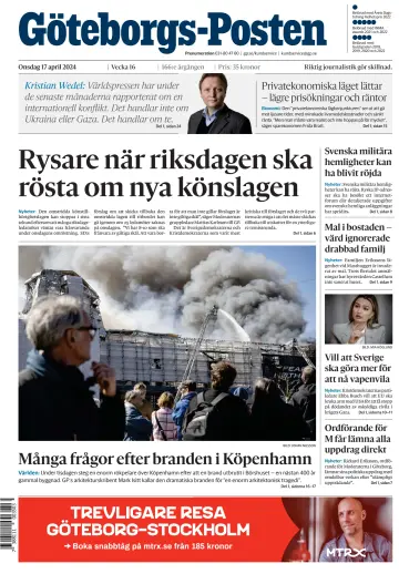 Göteborgs-Posten - 17 四月 2024