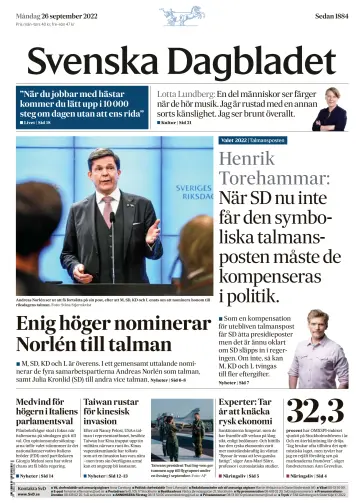 Svenska Dagbladet - 26 MFómh 2022
