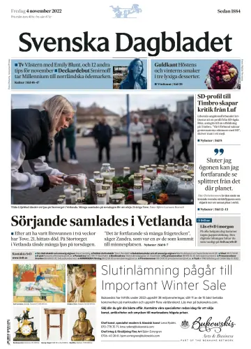 Svenska Dagbladet - 04 ноя. 2022