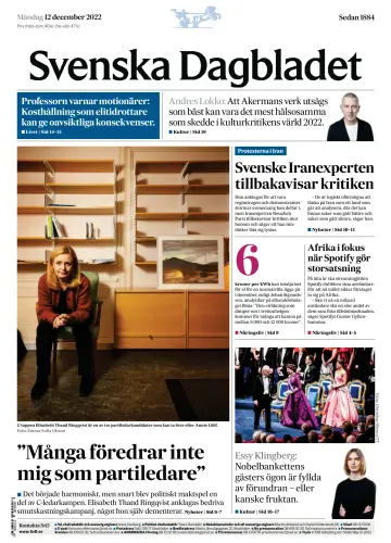 Svenska Dagbladet - 12 дек. 2022