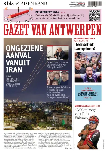 Gazet van Antwerpen Stad en Rand - 15 апр. 2024