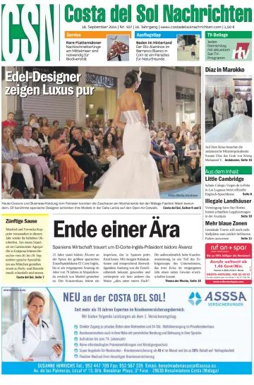 Costa del Sol Nachrichten - 18 Sep 2014