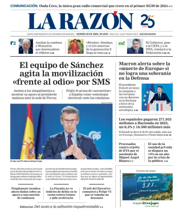 La Razón (Madrid) - 26 Nis 2024