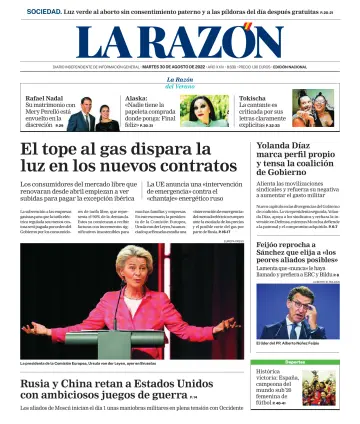 La Razón (Nacional) - 30 agosto 2022