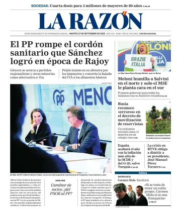 La Razón (Nacional) - 27 Sep 2022