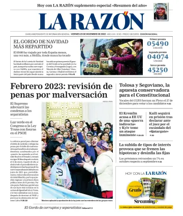 La Razón (Nacional) - 23 Dec 2022