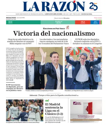 La Razón (Nacional) - 22 abril 2024