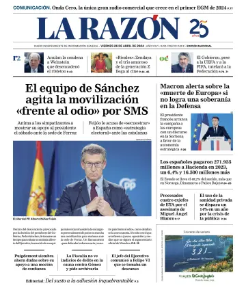 La Razón (1ª Edición) - 26 四月 2024