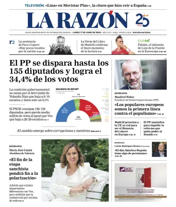 La Razón (1ª Edición) - 17 jun. 2024