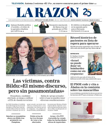 La Razón (Levante) - 17 Apr. 2024