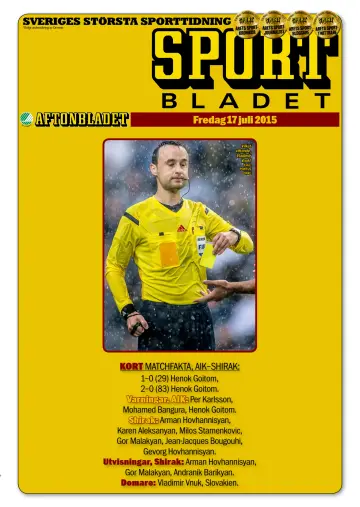 Sportbladet - 17 Jul 2015