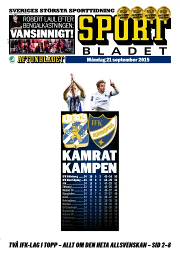 Sportbladet - 21 Sep 2015