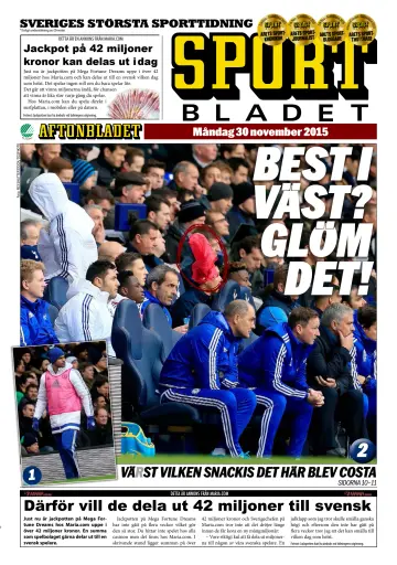 Sportbladet - 30 Nov 2015