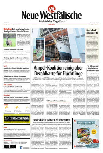 Neue Westfälische - Bielefelder Tageblatt - Bielefeld West - 06 avr. 2024