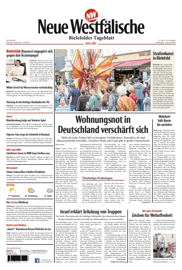 Neue Westfälische - Bielefelder Tageblatt - Bielefeld West - 08 avr. 2024