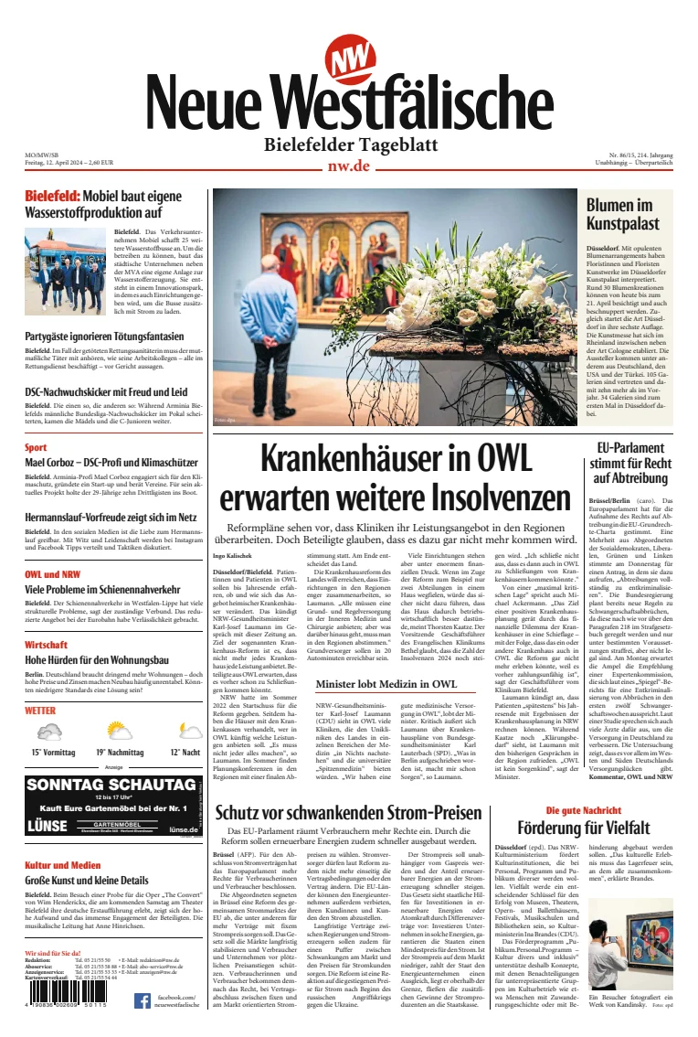 Neue Westfälische - Bielefelder Tageblatt - Bielefeld West
