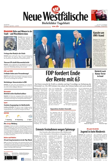 Neue Westfälische - Bielefelder Tageblatt - Bielefeld West - 23 Aib 2024