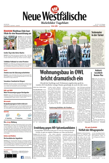 Neue Westfälische - Bielefelder Tageblatt - Bielefeld West - 25 Nis 2024