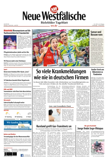 Neue Westfälische - Bielefelder Tageblatt - Bielefeld West - 29 Apr 2024