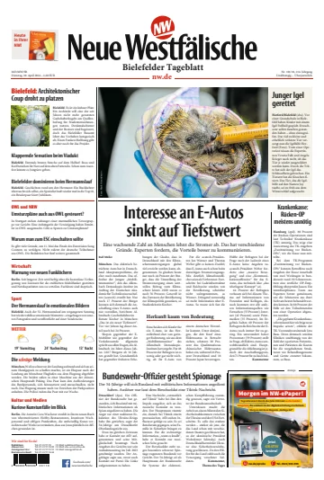 Neue Westfälische - Bielefelder Tageblatt - Bielefeld West - 30 Ebri 2024