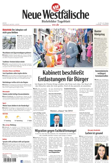 Neue Westfälische - Bielefelder Tageblatt - Bielefeld Ost - 28 Apr 2022