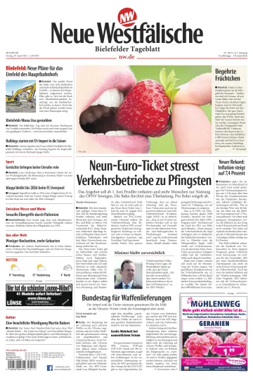 Neue Westfälische - Bielefelder Tageblatt - Bielefeld Ost - 29 Apr 2022