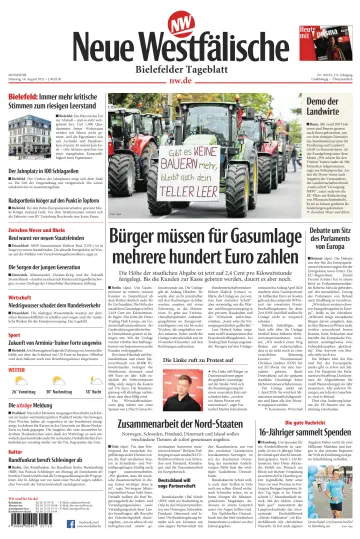 Neue Westfälische - Bielefelder Tageblatt - Bielefeld Ost - 16 Aug 2022