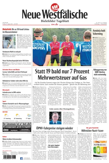 Neue Westfälische - Bielefelder Tageblatt - Bielefeld Ost - 19 Aug 2022