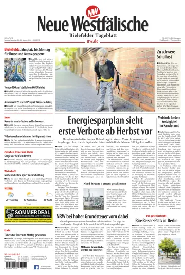 Neue Westfälische - Bielefelder Tageblatt - Bielefeld Ost - 20 Aug 2022