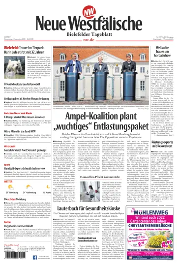 Neue Westfälische - Bielefelder Tageblatt - Bielefeld Ost - 01 9월 2022