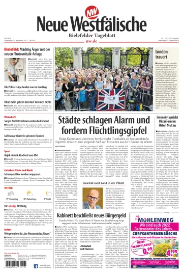 Neue Westfälische - Bielefelder Tageblatt - Bielefeld Ost - 15 Sep 2022