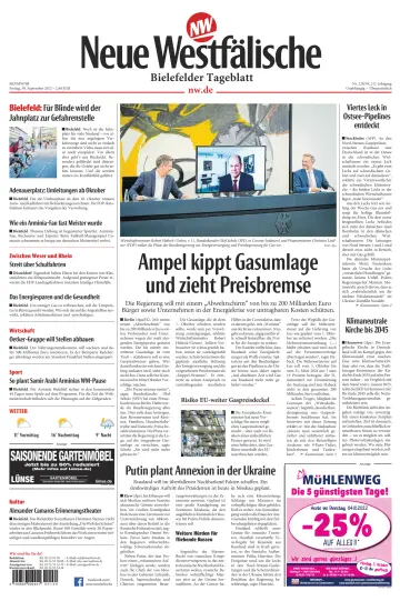 Neue Westfälische - Bielefelder Tageblatt - Bielefeld Ost - 30 9월 2022