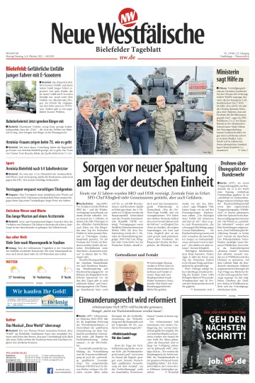 Neue Westfälische - Bielefelder Tageblatt - Bielefeld Ost - 03 10월 2022