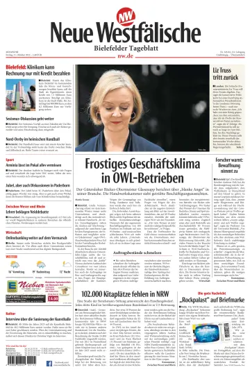 Neue Westfälische - Bielefelder Tageblatt - Bielefeld Ost - 21 10월 2022