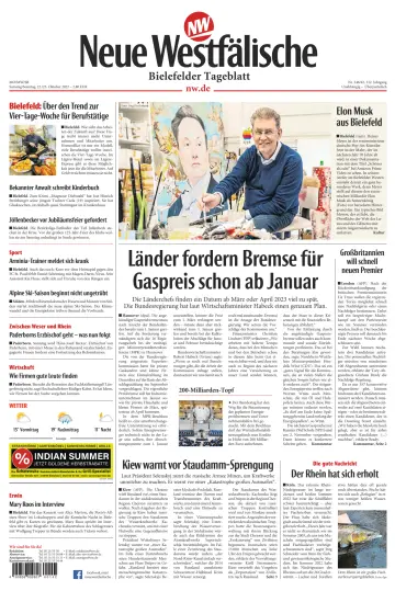 Neue Westfälische - Bielefelder Tageblatt - Bielefeld Ost - 22 Oct 2022