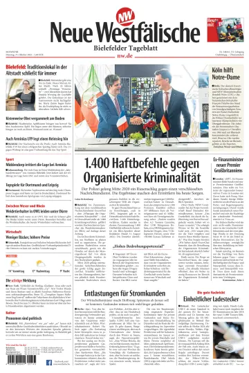 Neue Westfälische - Bielefelder Tageblatt - Bielefeld Ost - 25 10월 2022