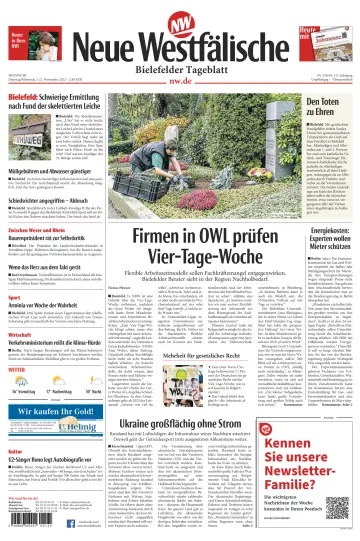 Neue Westfälische - Bielefelder Tageblatt - Bielefeld Ost - 1 Nov 2022