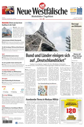 Neue Westfälische - Bielefelder Tageblatt - Bielefeld Ost - 3 Nov 2022