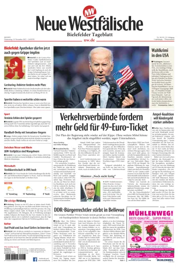 Neue Westfälische - Bielefelder Tageblatt - Bielefeld Ost - 10 Nov 2022