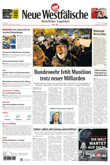 Neue Westfälische - Bielefelder Tageblatt - Bielefeld Ost - 29 Nov 2022