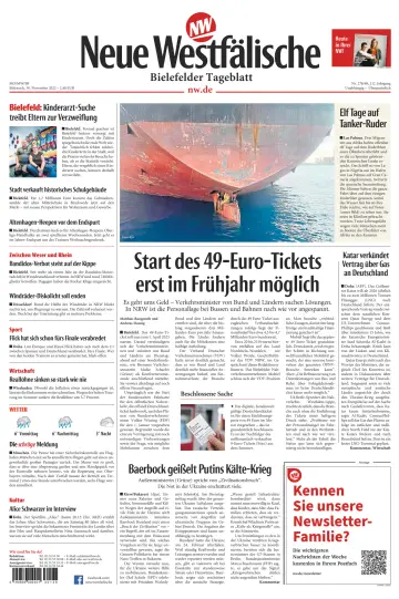 Neue Westfälische - Bielefelder Tageblatt - Bielefeld Ost - 30 Nov 2022