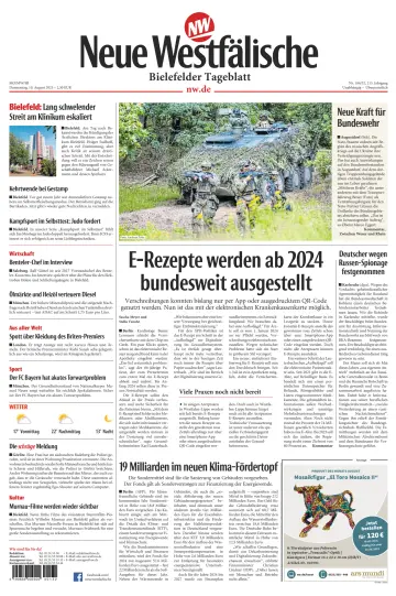 Neue Westfälische - Bielefelder Tageblatt - Bielefeld Ost - 10 Aug 2023