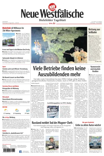 Neue Westfälische - Bielefelder Tageblatt - Bielefeld Ost - 24 Aug 2023